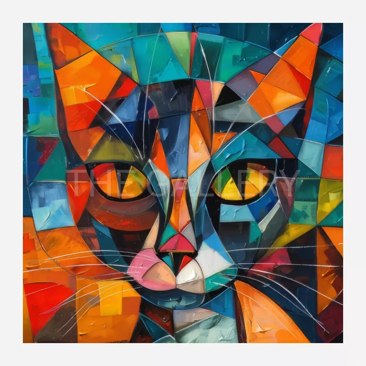 CWA00463 Geometric Cat